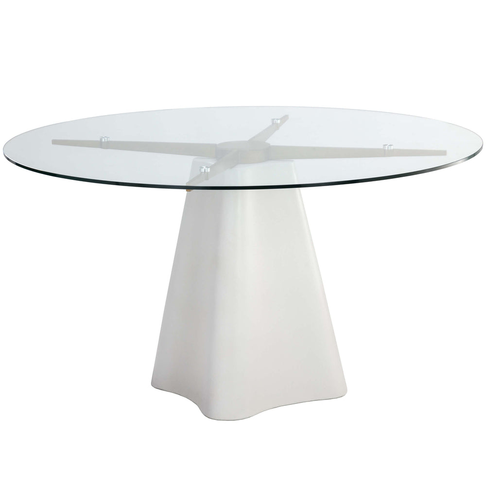 Moda 55" Round Dining Table, White-Furniture - Dining-High Fashion Home