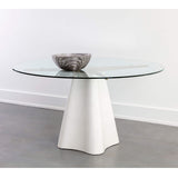 Moda 55" Round Dining Table, White-Furniture - Dining-High Fashion Home