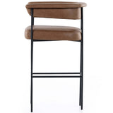 Carrie Leather Bar Stool, Chaps saddle-Furniture - Dining-High Fashion Home