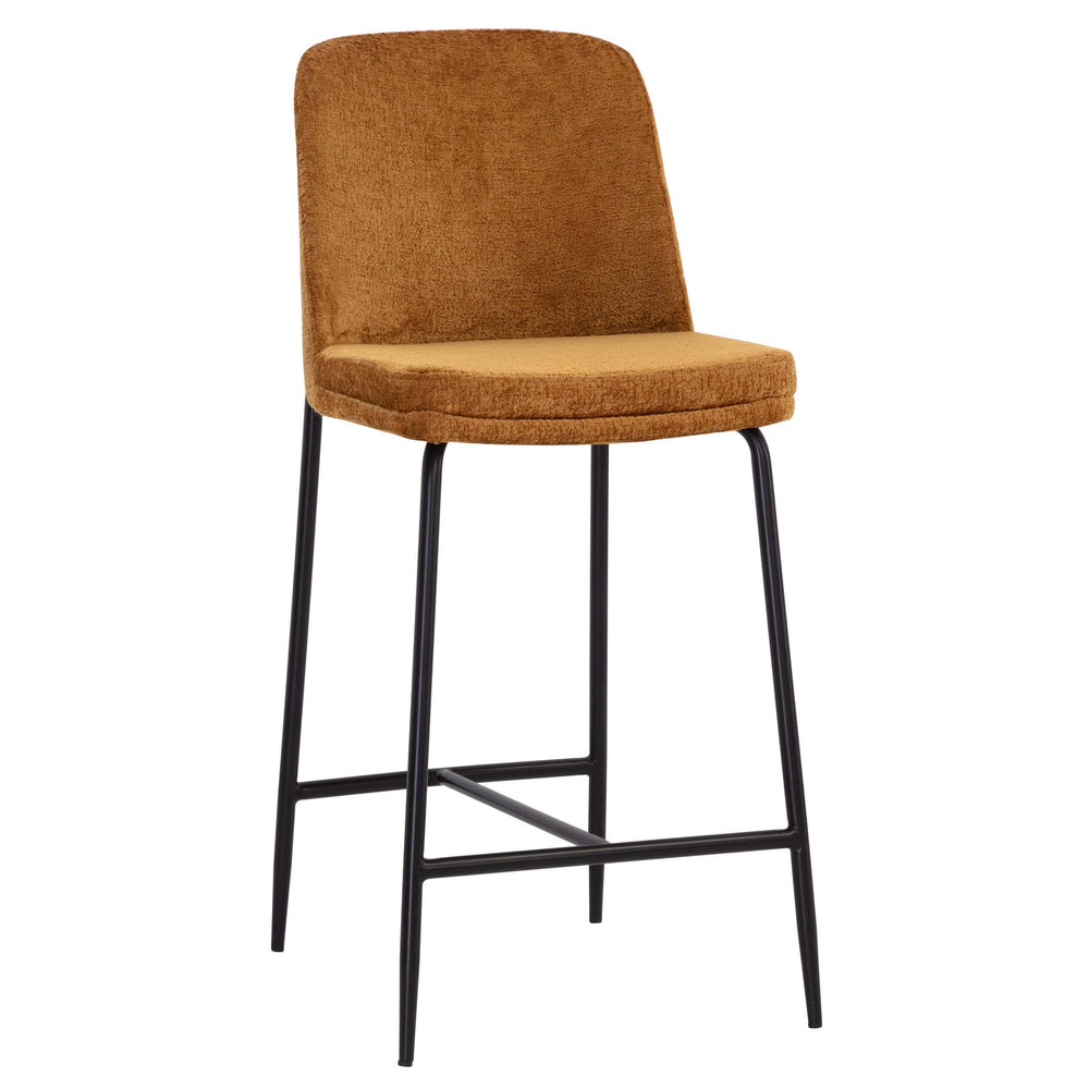 Zeke Counter Stool, Bergen Marmalade/Black-Furniture - Dining-High Fashion Home
