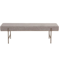 Davian Bench, Chacha Limestone-Furniture - Chairs-High Fashion Home