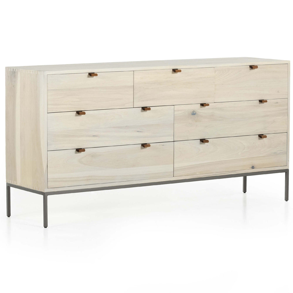 Trey 7 Drawers Dresser, Dove Poplar-Furniture - Bedroom-High Fashion Home