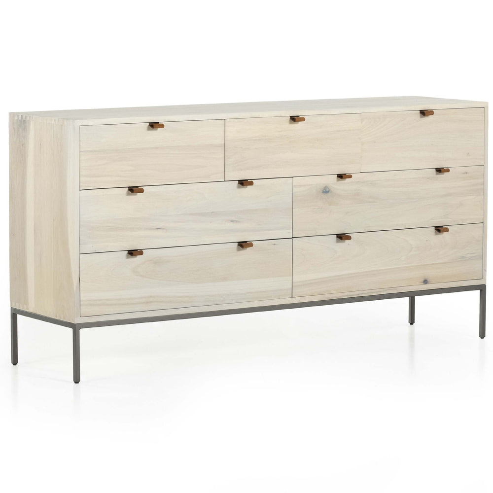 Trey 7 Drawers Dresser, Dove Poplar-Furniture - Bedroom-High Fashion Home