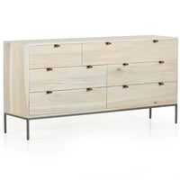 Trey 7 Drawers Dresser, Dove Poplar-Furniture - Bedroom-High Fashion Home