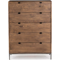 Trey 5 Drawer Dresser, Auburn Poplar-Furniture - Storage-High Fashion Home