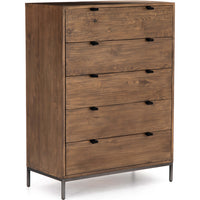 Trey 5 Drawer Dresser, Auburn Poplar-Furniture - Storage-High Fashion Home