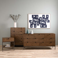 Trey 5 Drawer Dresser, Auburn Poplar-Furniture - Storage-High Fashion Home