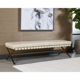Kenji Bench Large, Bravo Cream-Furniture - Chairs-High Fashion Home