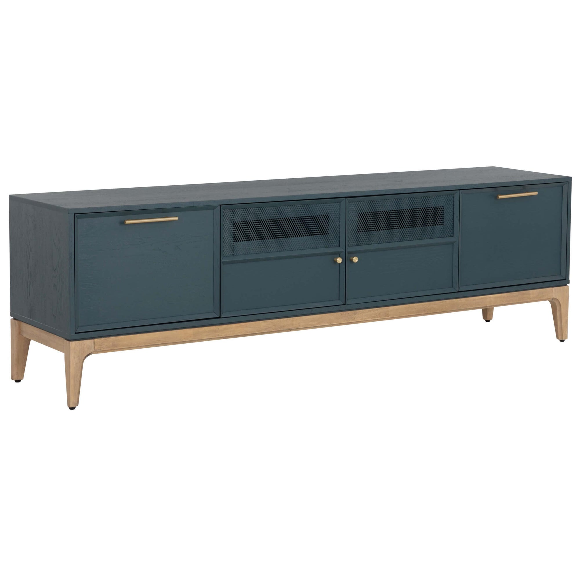 Teal media console discount