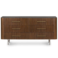 Fletcher 6 Drawer Dresser, Bluestone-Furniture - Storage-High Fashion Home
