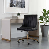 Halden Office Chair, Vintage Black-Furniture - Office-High Fashion Home