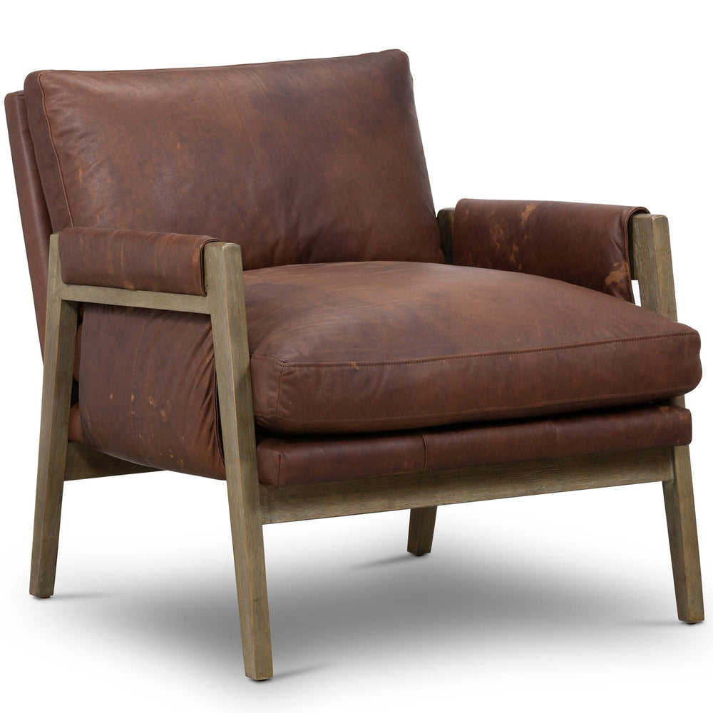 Tyson Leather Chair, Heirloom Sienna