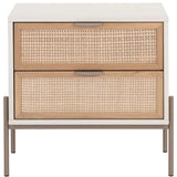 Avida Nightstand, Cream/Natural-Furniture - Bedroom-High Fashion Home