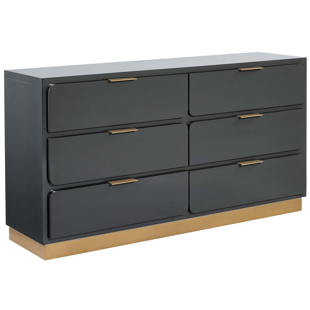Jenkins Dresser, High Gloss Grey-Furniture - Storage-High Fashion Home