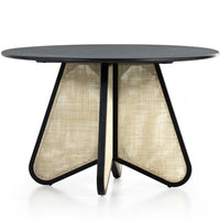 Irene Round Dining Table, Brushed Ebony-Furniture - Dining-High Fashion Home