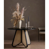 Irene Round Dining Table, Brushed Ebony-Furniture - Dining-High Fashion Home