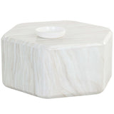 Spezza Marble Look Coffee Table, Cream-Furniture - Accent Tables-High Fashion Home