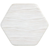 Spezza Marble Look Coffee Table, Cream-Furniture - Accent Tables-High Fashion Home
