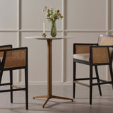 Antonia Cane Bar Stool, Brushed Ebony-Furniture - Chairs-High Fashion Home
