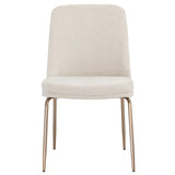 Zeke Dining Chair, Bergen Ivory/Antique Brass, Set of 2-Furniture - Dining-High Fashion Home
