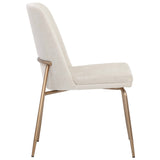 Zeke Dining Chair, Bergen Ivory/Antique Brass, Set of 2-Furniture - Dining-High Fashion Home