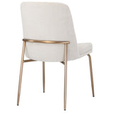 Zeke Dining Chair, Bergen Ivory/Antique Brass, Set of 2-Furniture - Dining-High Fashion Home