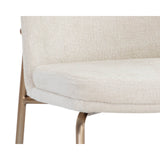Zeke Dining Chair, Bergen Ivory/Antique Brass, Set of 2-Furniture - Dining-High Fashion Home