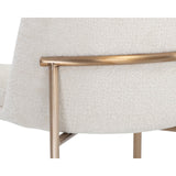 Zeke Dining Chair, Bergen Ivory/Antique Brass, Set of 2-Furniture - Dining-High Fashion Home