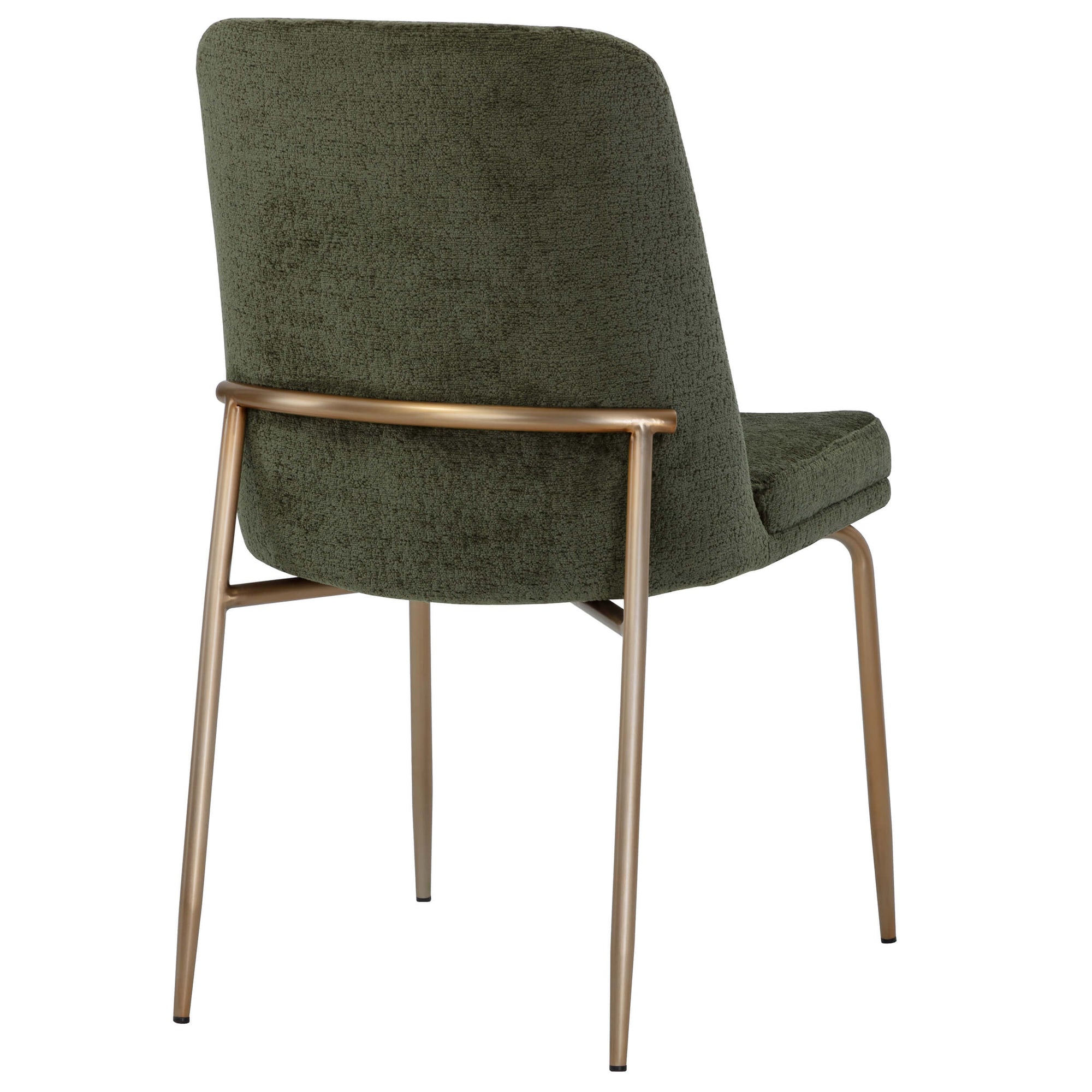 Zeke Dining Chair Bergen Olive Antique Brass Set of 2 High