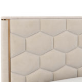 Alisha Bed, Meg Taupe-Furniture - Bedroom-High Fashion Home
