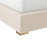 Alisha Bed, Meg Taupe-Furniture - Bedroom-High Fashion Home