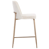 Zeke Counter Stool, Bergen Ivory/Antique Brass-Furniture - Dining-High Fashion Home