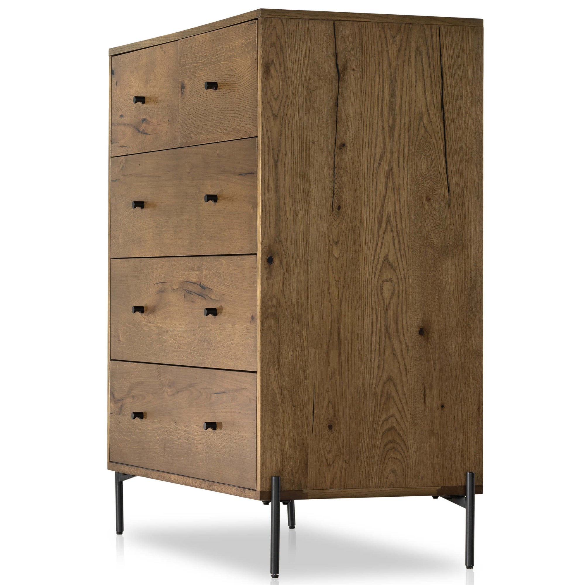 Eaton 5 Drawer Dresser, Amber Oak by Four Hands – High Fashion Home Eaton 5 Drawer Dresser, Amber Oak by Four Hands – High Fashion Home