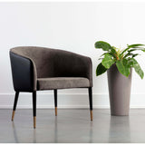 Asher Lounge Chair, Sparrow Grey-Furniture - Chairs-High Fashion Home