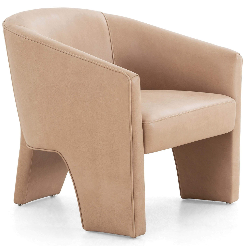 Fae Leather Chair, Palermo Nude-Furniture - Chairs-High Fashion Home