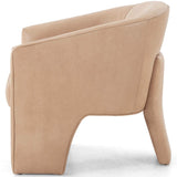 Fae Leather Chair, Palermo Nude-Furniture - Chairs-High Fashion Home