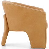 Fae Leather Chair, Palermo Butterscotch-Furniture - Chairs-High Fashion Home