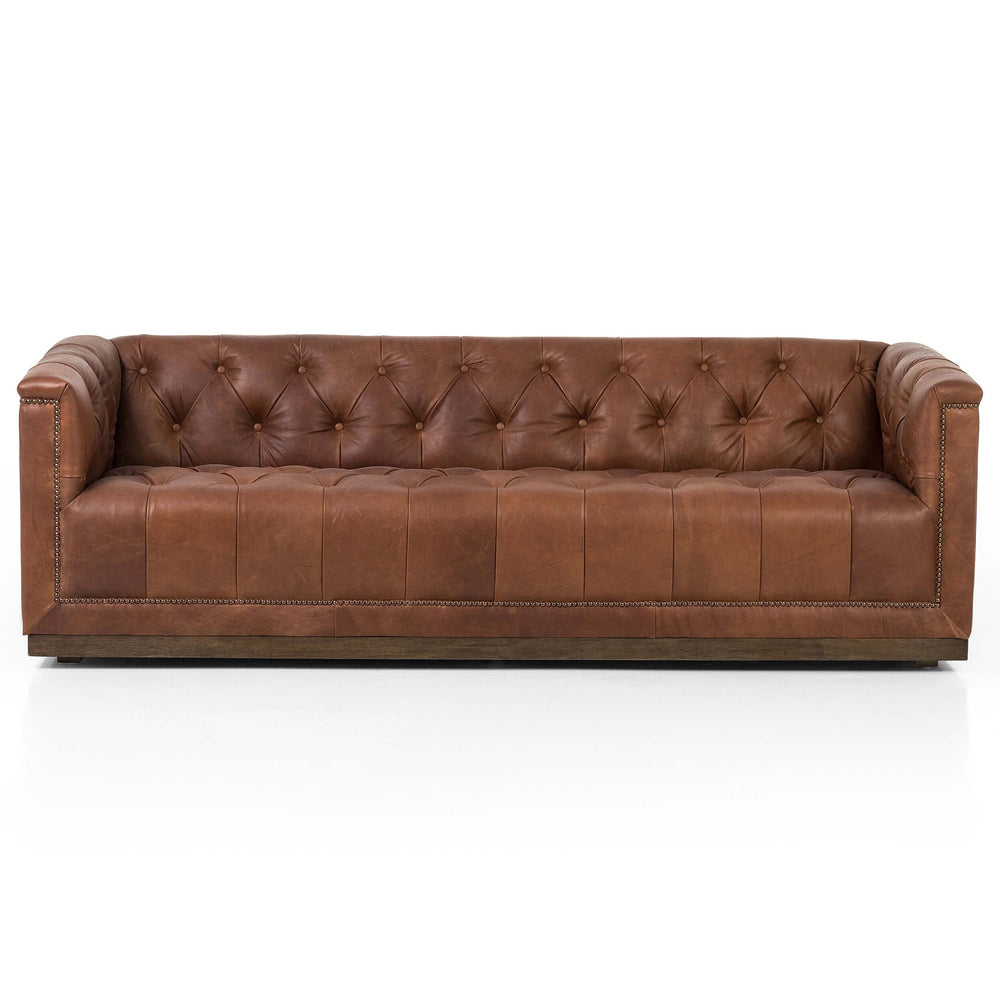 Maxx Leather 86" Sofa, Heirloom Sienna-Furniture - Sofas-High Fashion Home