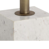 Kata 32" Round Bistro Table, White Marble-Furniture - Dining-High Fashion Home