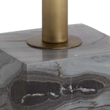 Kata 32" Round Bistro Table, Grey Marble-Furniture - Dining-High Fashion Home