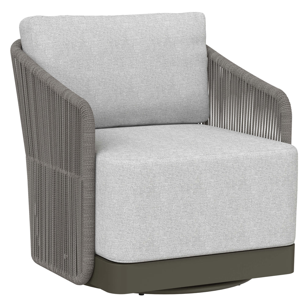 Allariz Outdoor Swivel Chair, Gracebay Light Grey-Furniture - Chairs-High Fashion Home