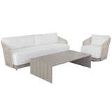Allariz Outdoor Sofa, Stinson White-Furniture - Sofas-High Fashion Home