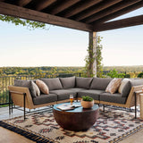 Basil Outdoor Coffee Table, Antique Rust-Furniture - Accent Tables-High Fashion Home