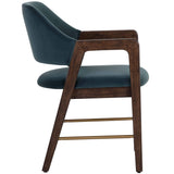 Milton Arm Chair, Meg Dusty Teal/Smoke Acacia, Set of 2-Furniture - Dining-High Fashion Home