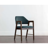 Milton Arm Chair, Meg Dusty Teal/Smoke Acacia, Set of 2-Furniture - Dining-High Fashion Home