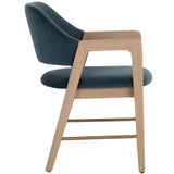 Milton Arm Chair, Meg Dusty Teal/Light Wash, Set of 2-Furniture - Dining-High Fashion Home