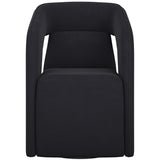 Kendrick Wheeled Dining Chair, Abbington Black-Furniture - Dining-High Fashion Home