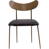 Gibbons Leather Dining Chair, Charcoal Black, Set of 2-Furniture - Dining-High Fashion Home
