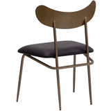 Gibbons Leather Dining Chair, Charcoal Black, Set of 2-Furniture - Dining-High Fashion Home