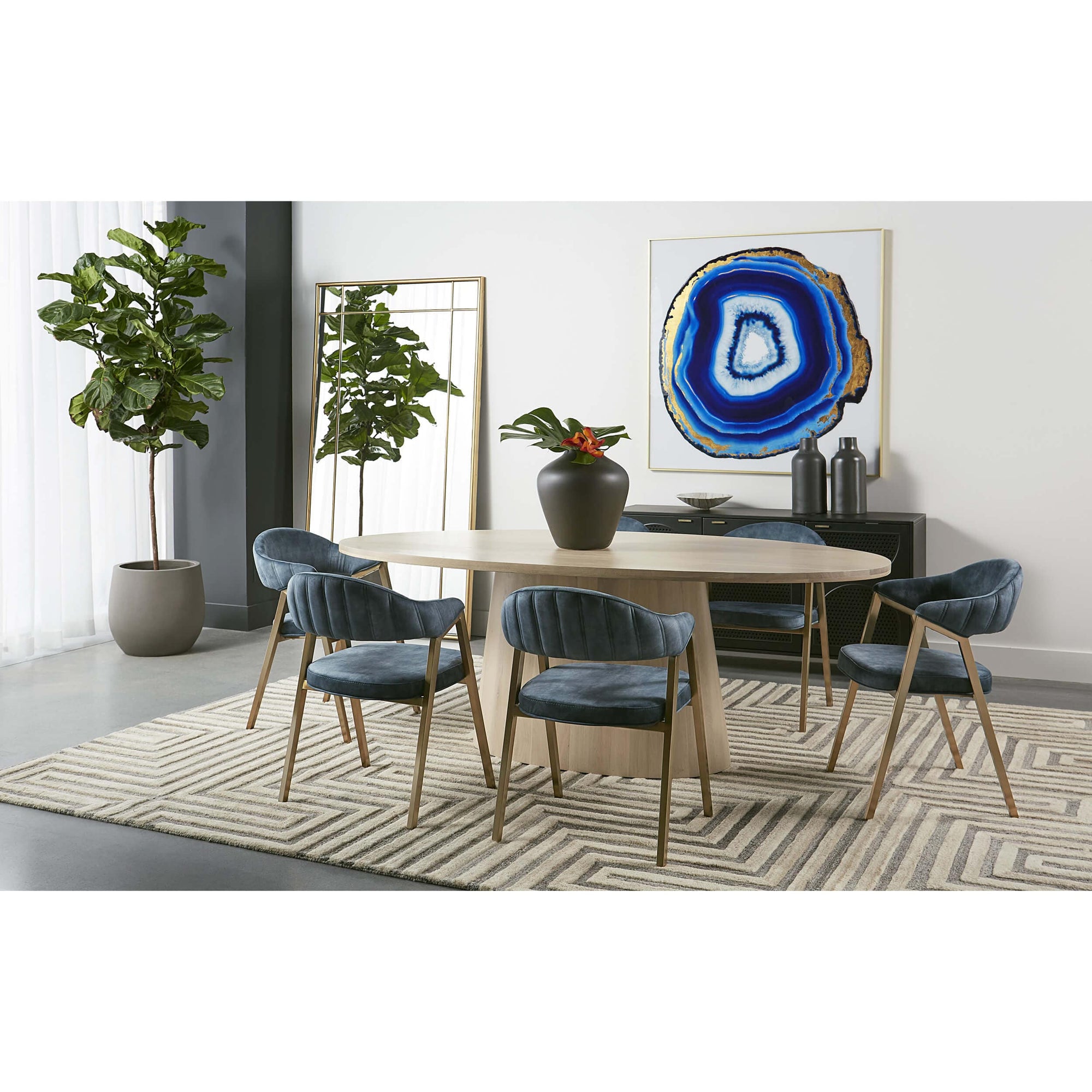Elina Oval Dining Table, Light Oak – High Fashion Home